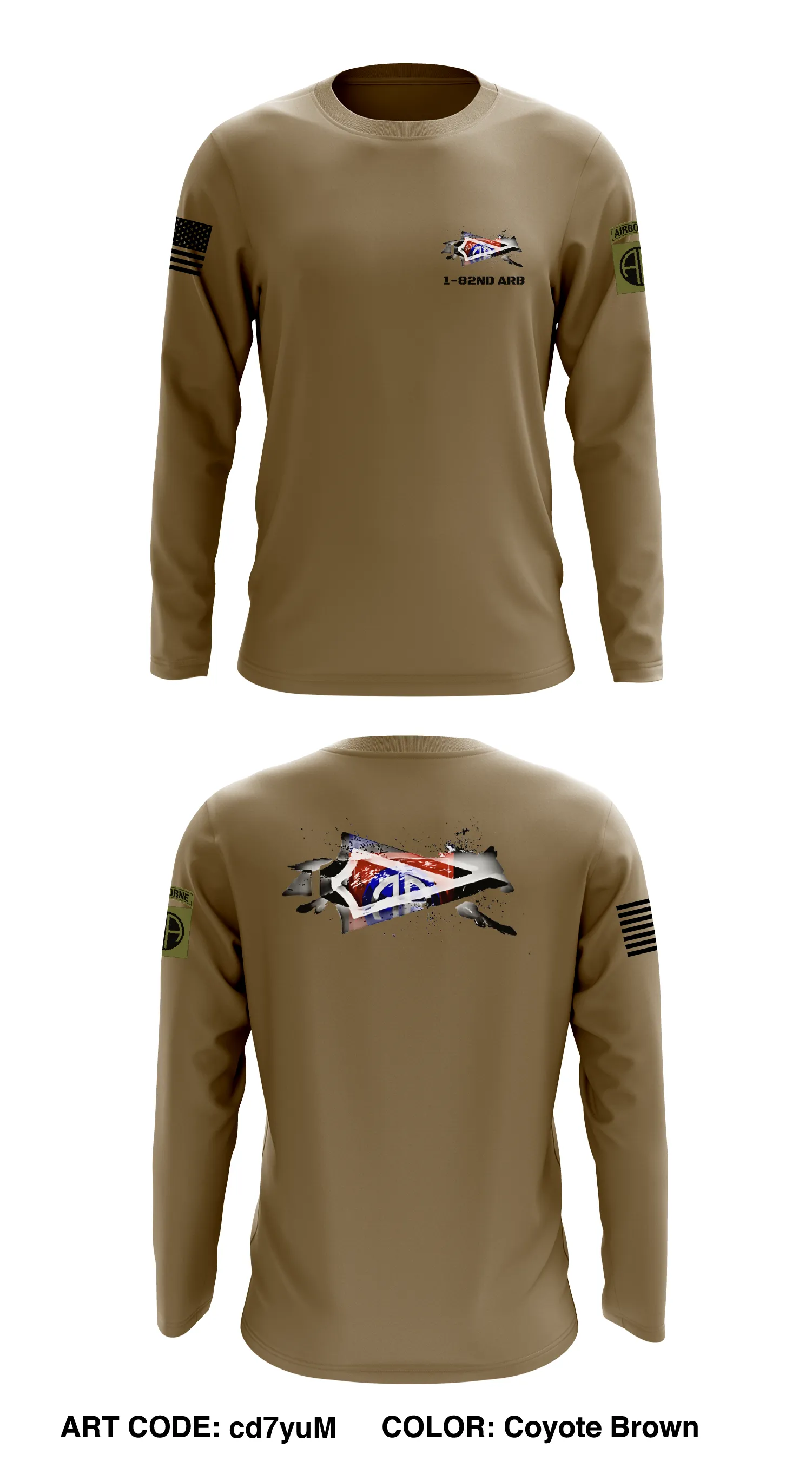 1-82nd ARB Store 1 Core Men's LS Performance Tee - cd7yuM