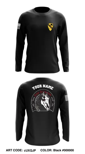 1 CAV 91ST BEB STORE 1 Core Men's LS Performance Tee - cUXQJP
