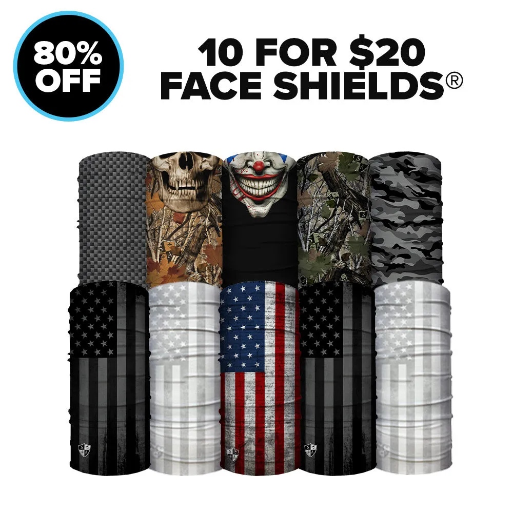 10 FOR $20 FACE SHIELDS