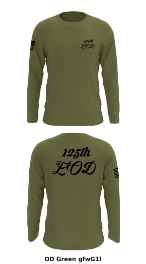 125th EOD Store 1 Core Men's LS Performance Tee - gfwG1l