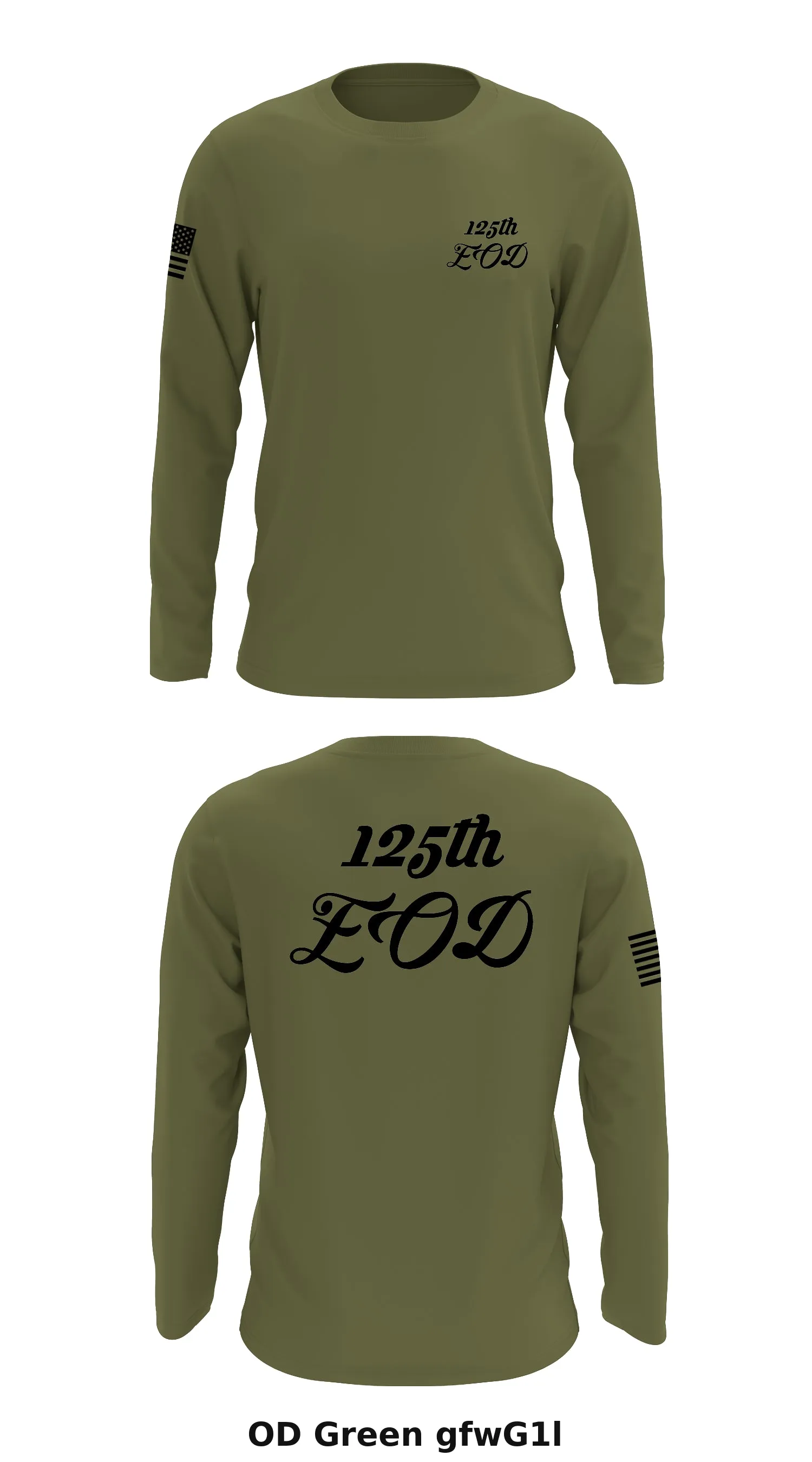 125th EOD Store 1 Core Men's LS Performance Tee - gfwG1l