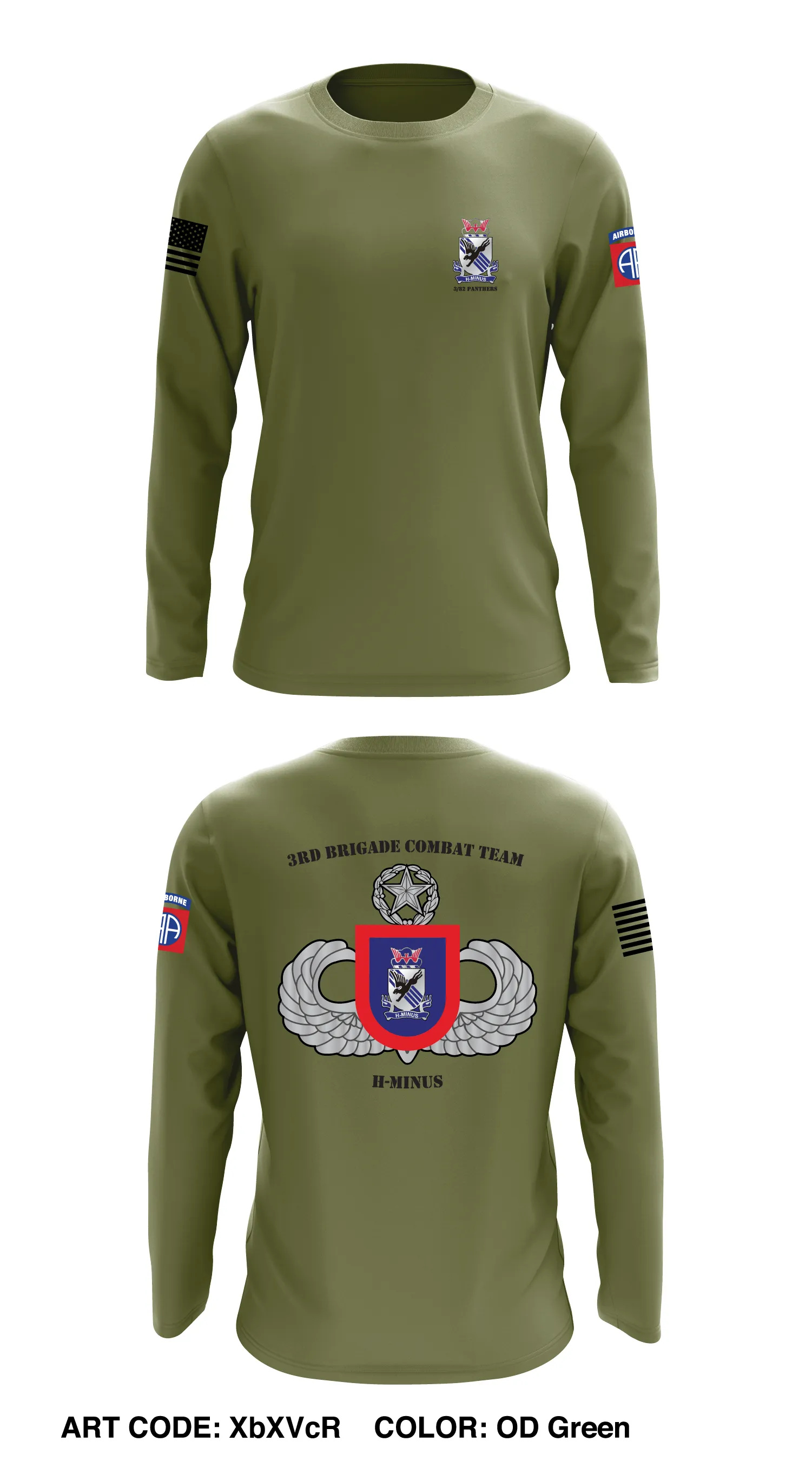 3 BCT 82ABN DIV Store 1 Core Men's LS Performance Tee - XbXVcR