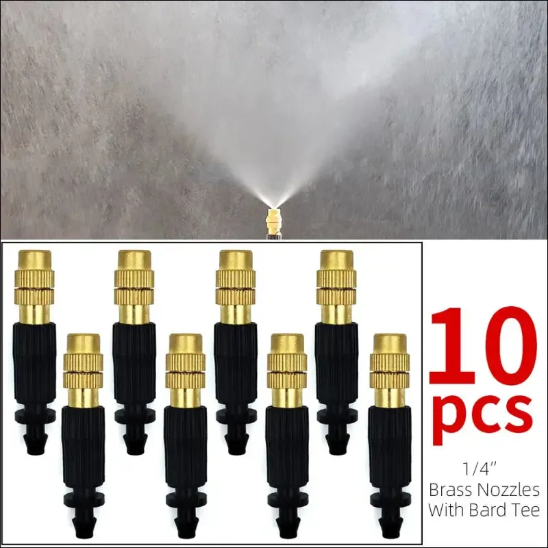 5m-30m outdoor misting cooling system with brass misting nozzles