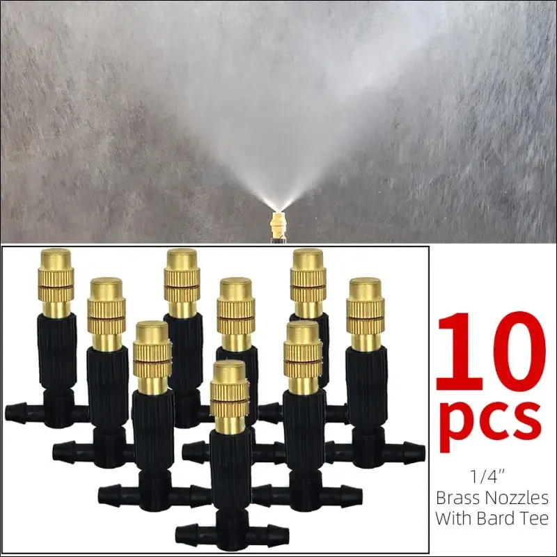 5m-30m outdoor misting cooling system with brass misting nozzles