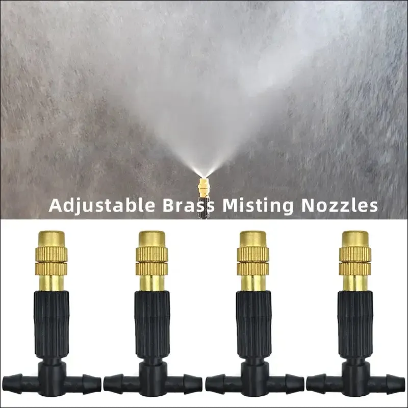 5m-30m outdoor misting cooling system with brass misting nozzles