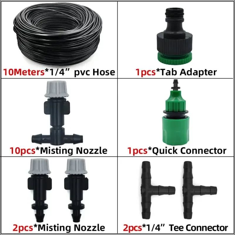5m-30m outdoor misting cooling system with brass misting nozzles