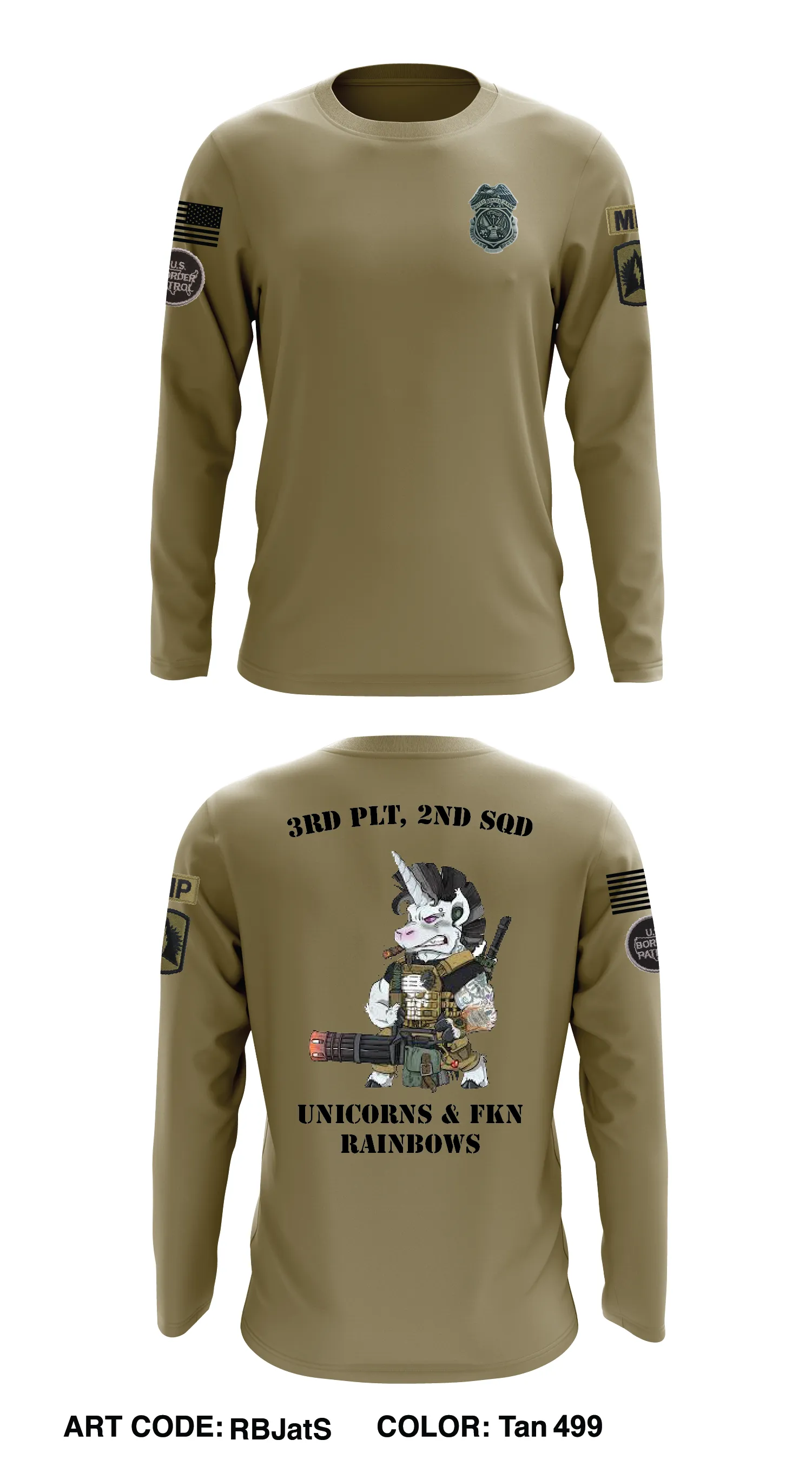 715th MP Co. 116th Field Artillery  Store 1 Core Men's LS Performance Tee - RBJatS