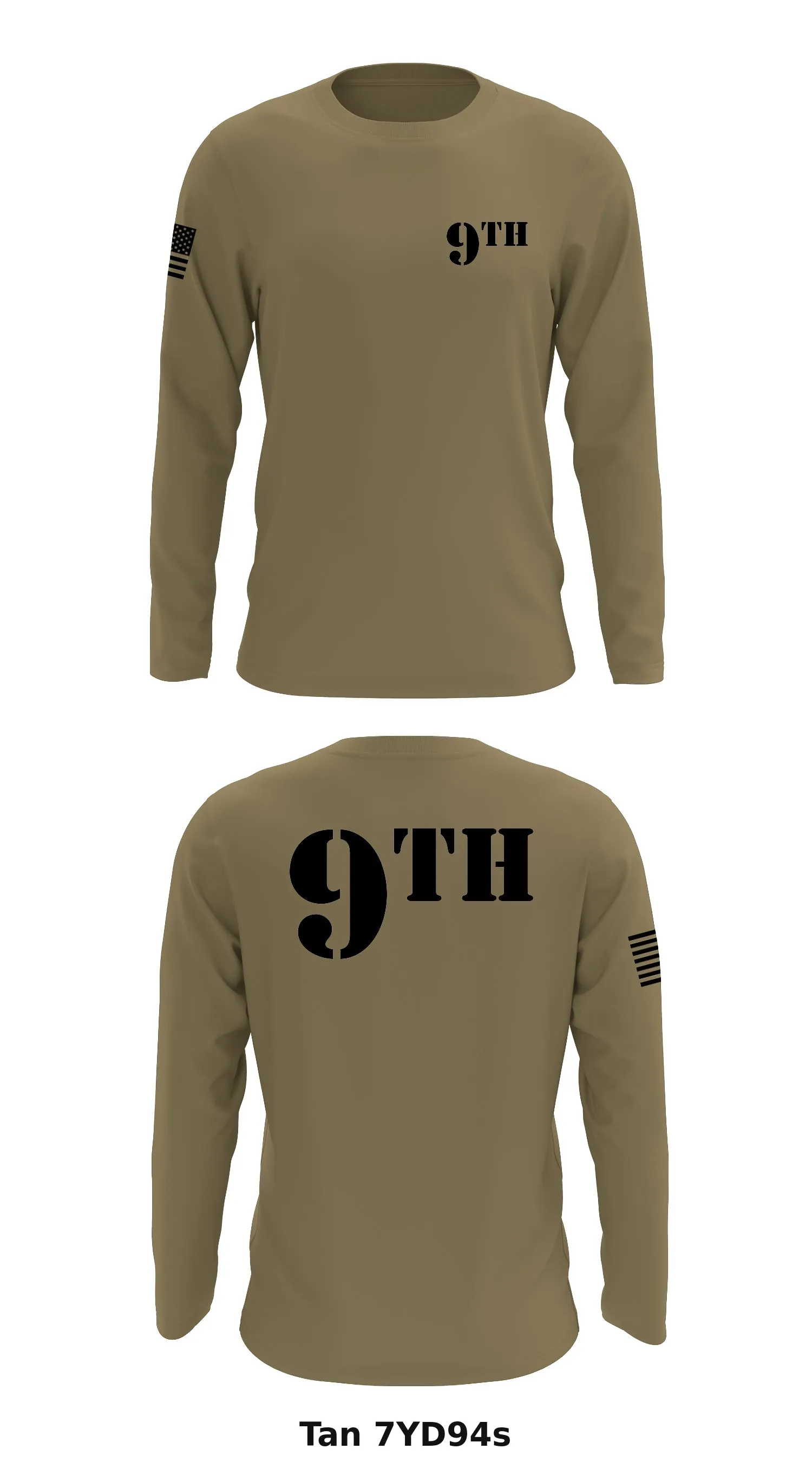 9th Store 1 Core Men's LS Performance Tee - 7YD94s