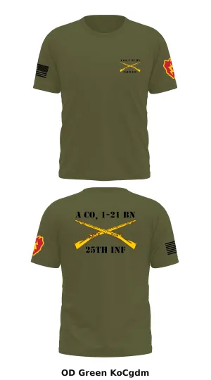 A co, 1-21 BN, 25th Inf. Store 1 Core Men's SS Performance Tee - KoCgdm