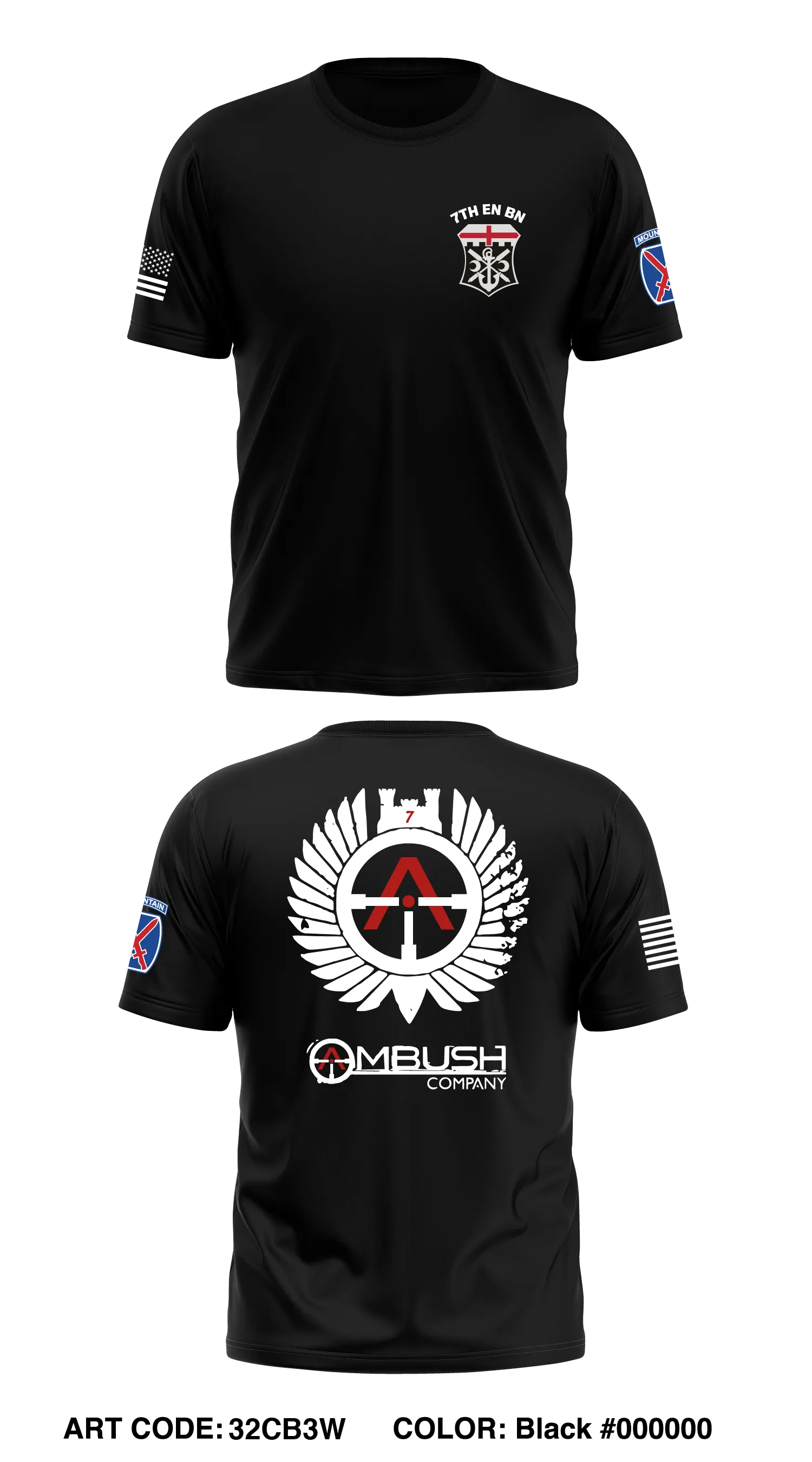 A Co, 7th EN BN Store 1 Core Men's SS Performance Tee - 32CB3W