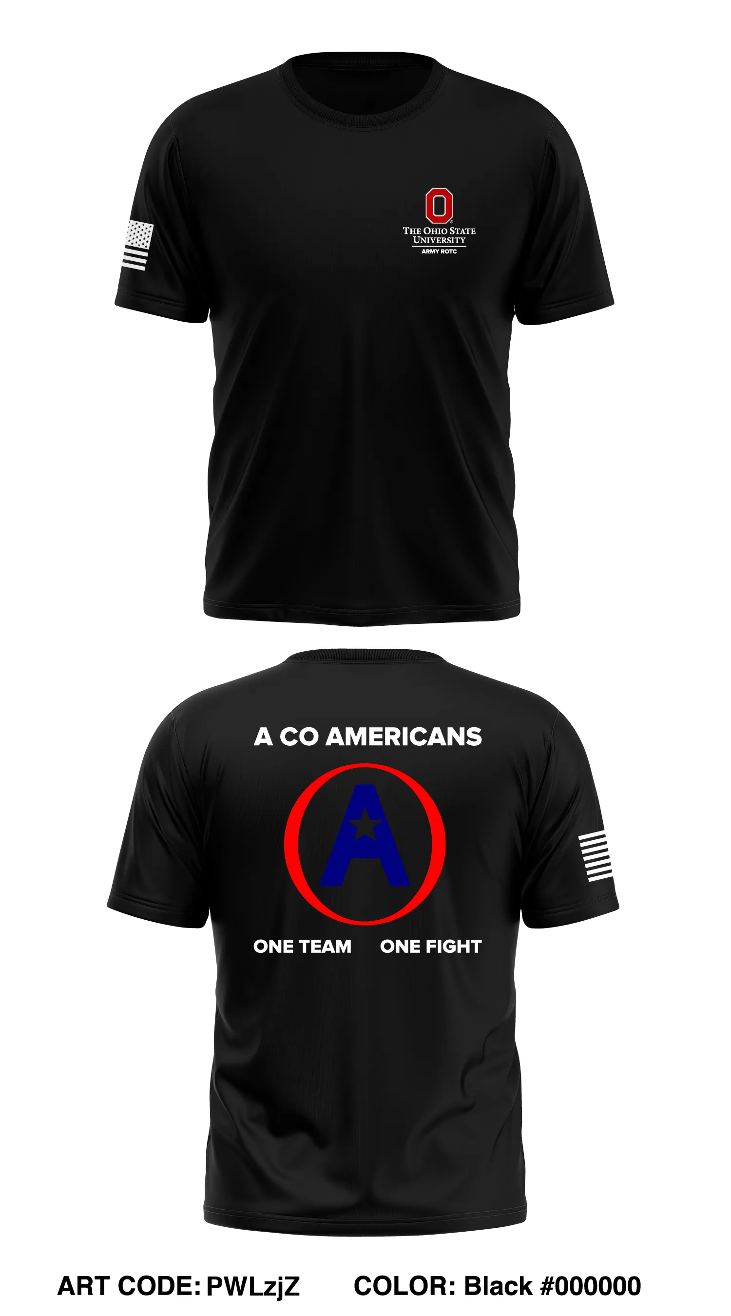 A Co, Buckeye BN, 7th BDE, USACC Store 1 Core Men's SS Performance Tee - PWLzjZ