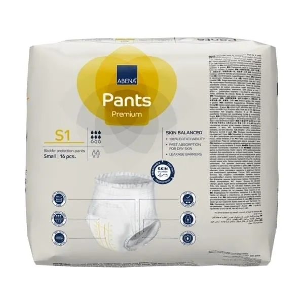 Abena Pants S1 Yel 1400ML 60-90cm
