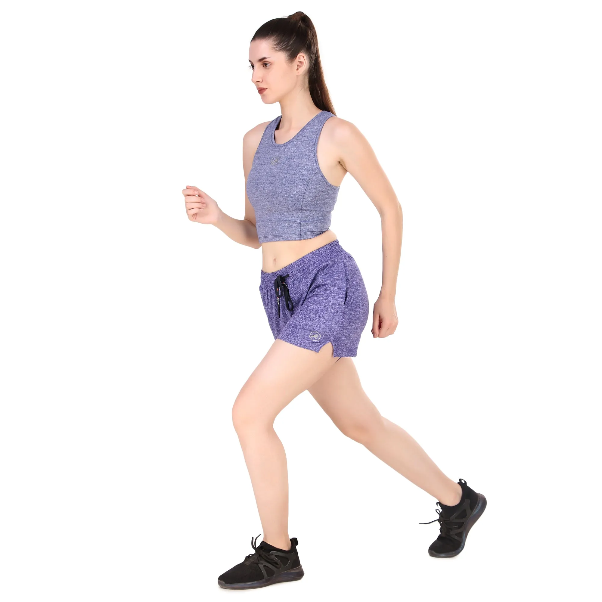 Activewear Shorts For Women (Purple Heather)