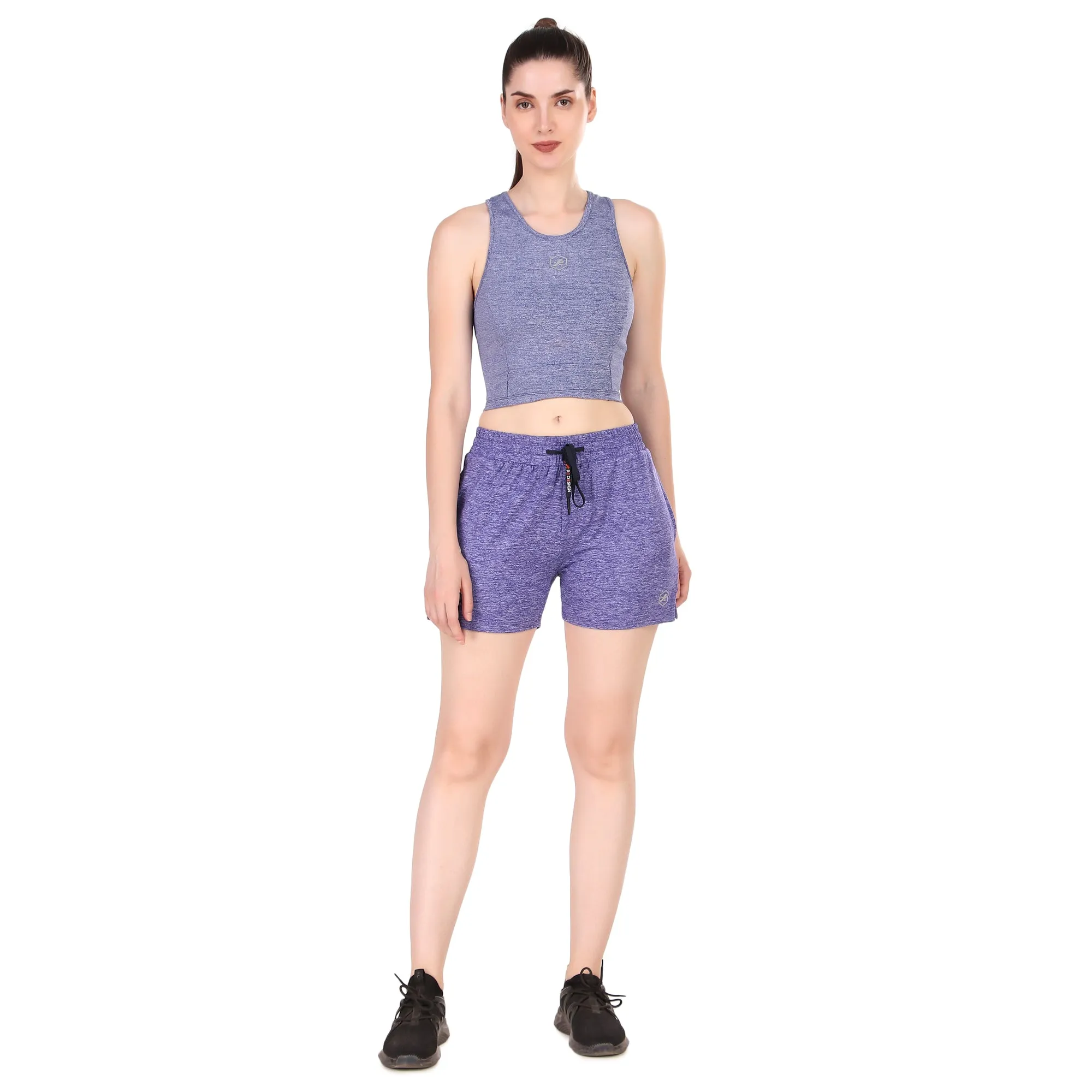 Activewear Shorts For Women (Purple Heather)