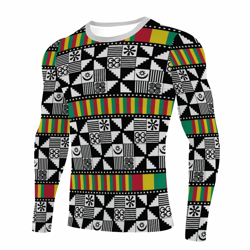 Adinkra Long Sleeve Workout Shirt