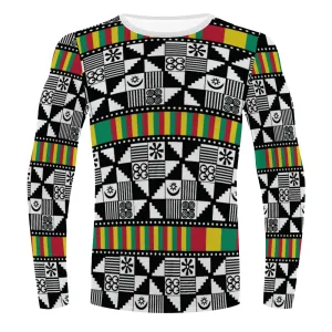 Adinkra Long Sleeve Workout Shirt