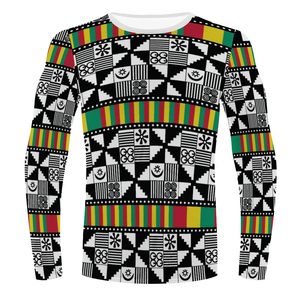 Adinkra Long Sleeve Workout Shirt