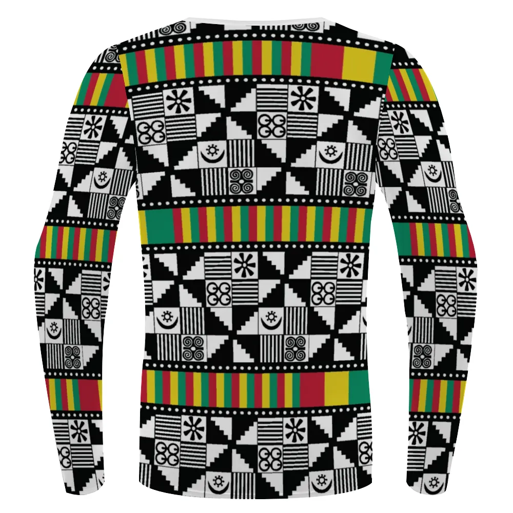 Adinkra Long Sleeve Workout Shirt