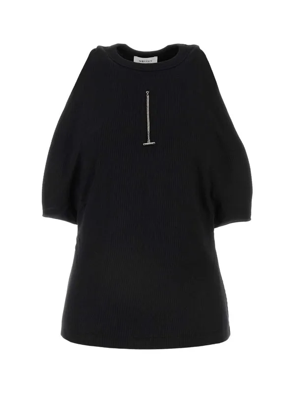 Alexander Mcqueen Black Sleeveless