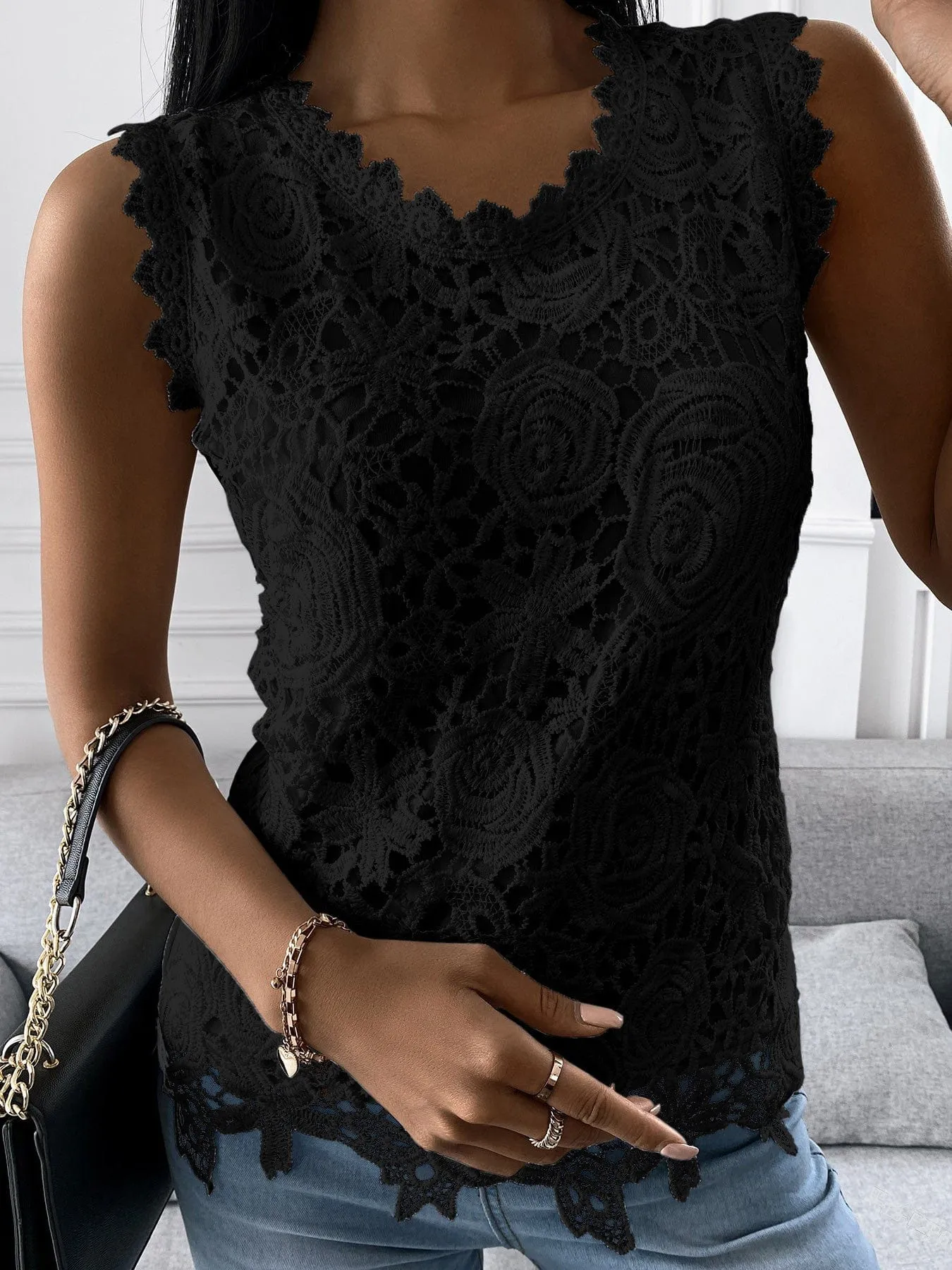 Allover Lace Tank From MsDressly