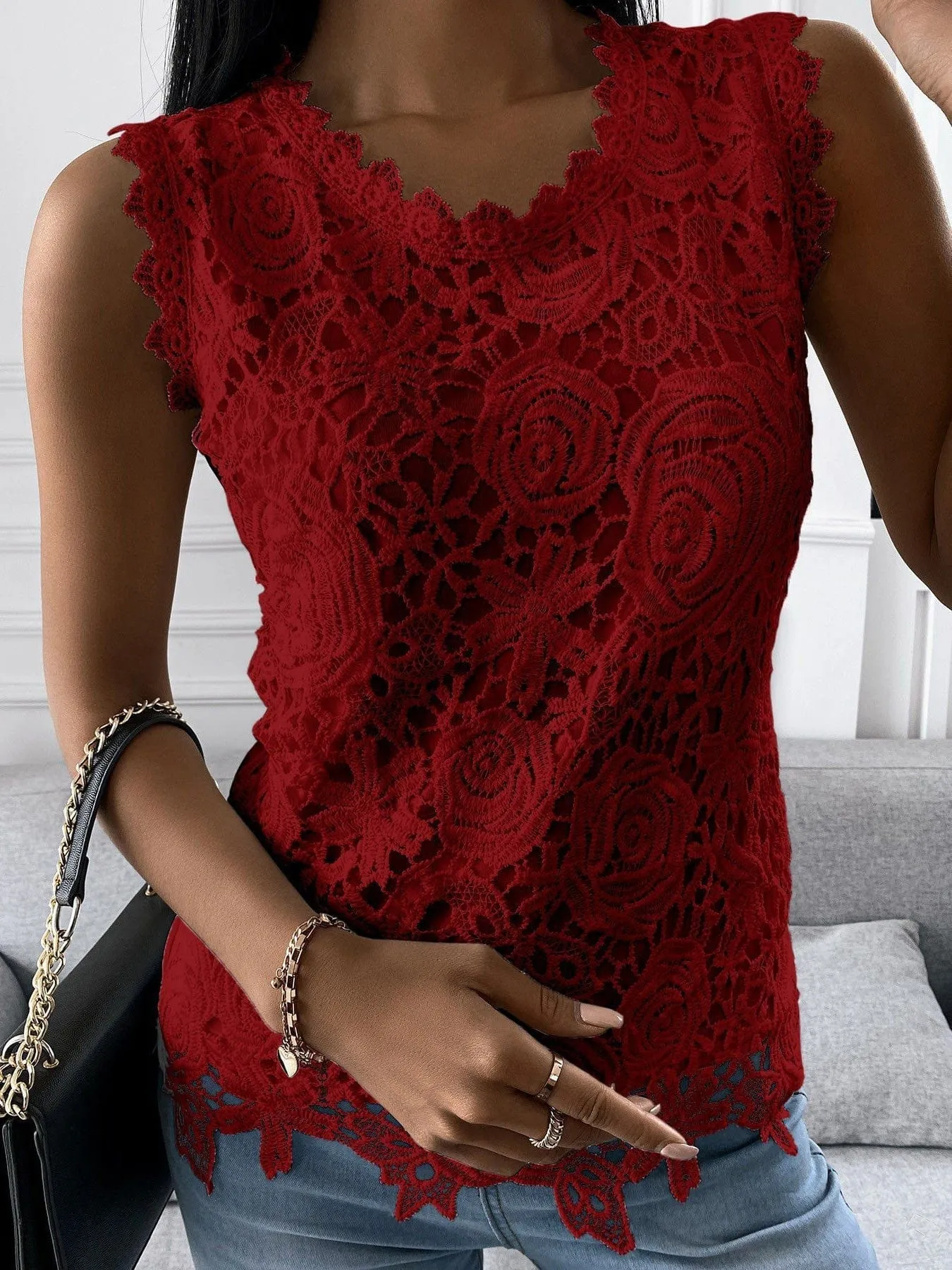 Allover Lace Tank From MsDressly