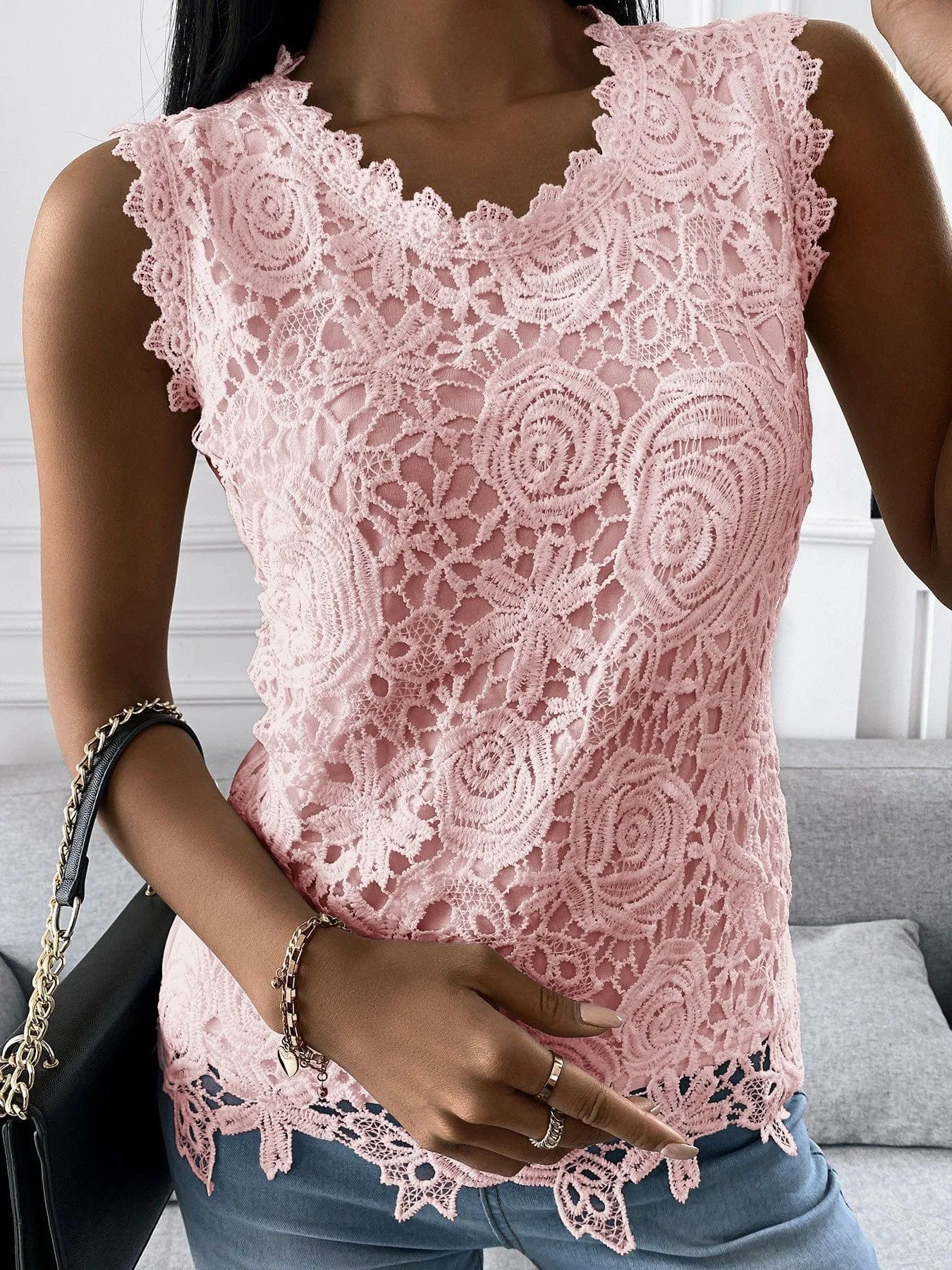 Allover Lace Tank From MsDressly