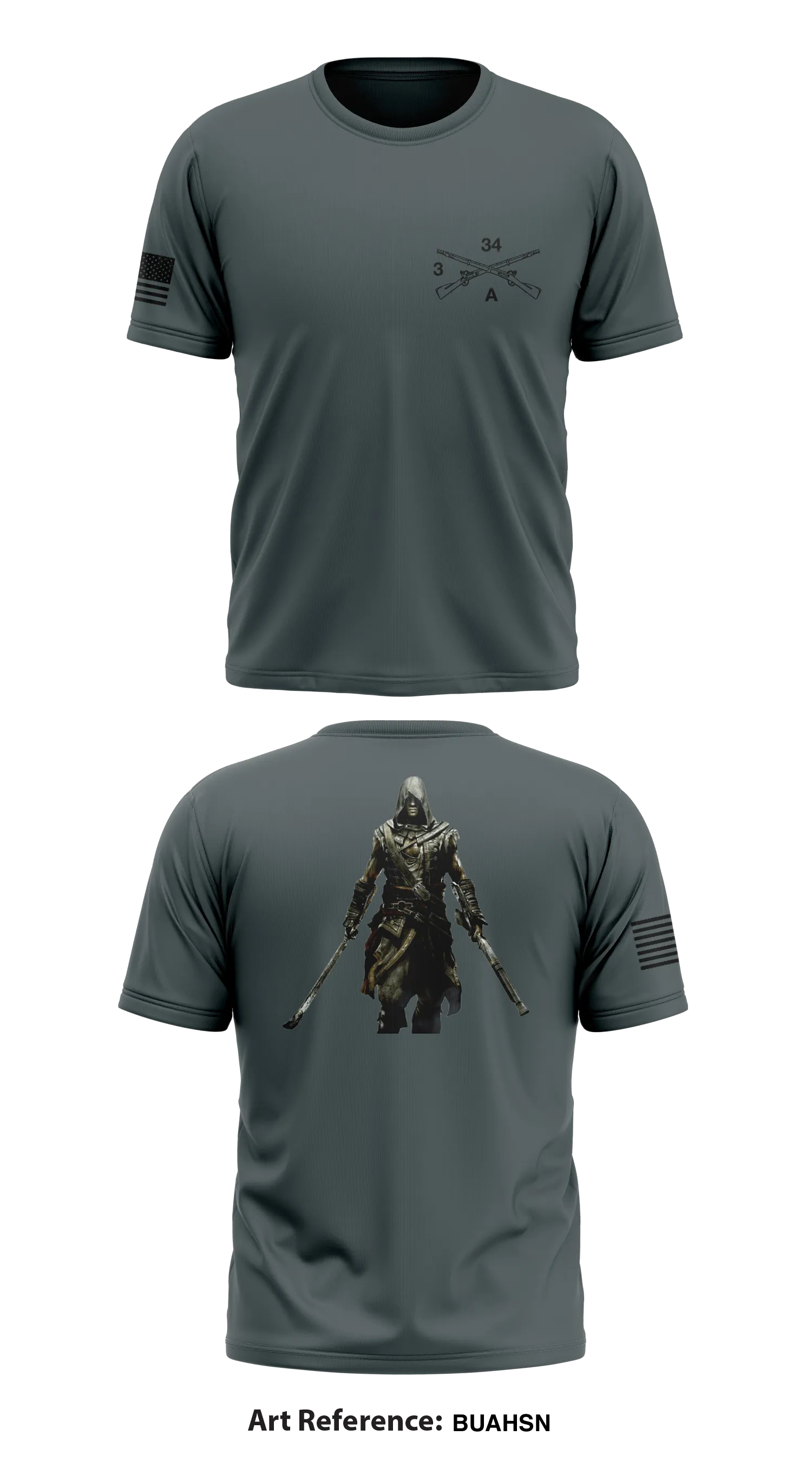 Alpha Company 3-34 INF REG Store 1 Core Men's SS Performance Tee - buaHSn