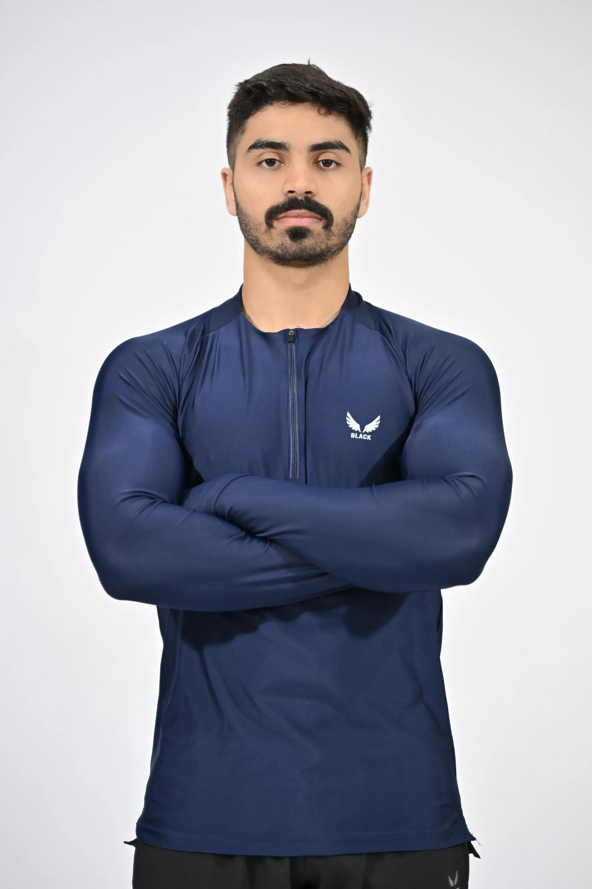 APEX MOCK NECK BLUE