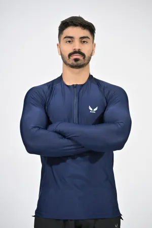 APEX MOCK NECK BLUE