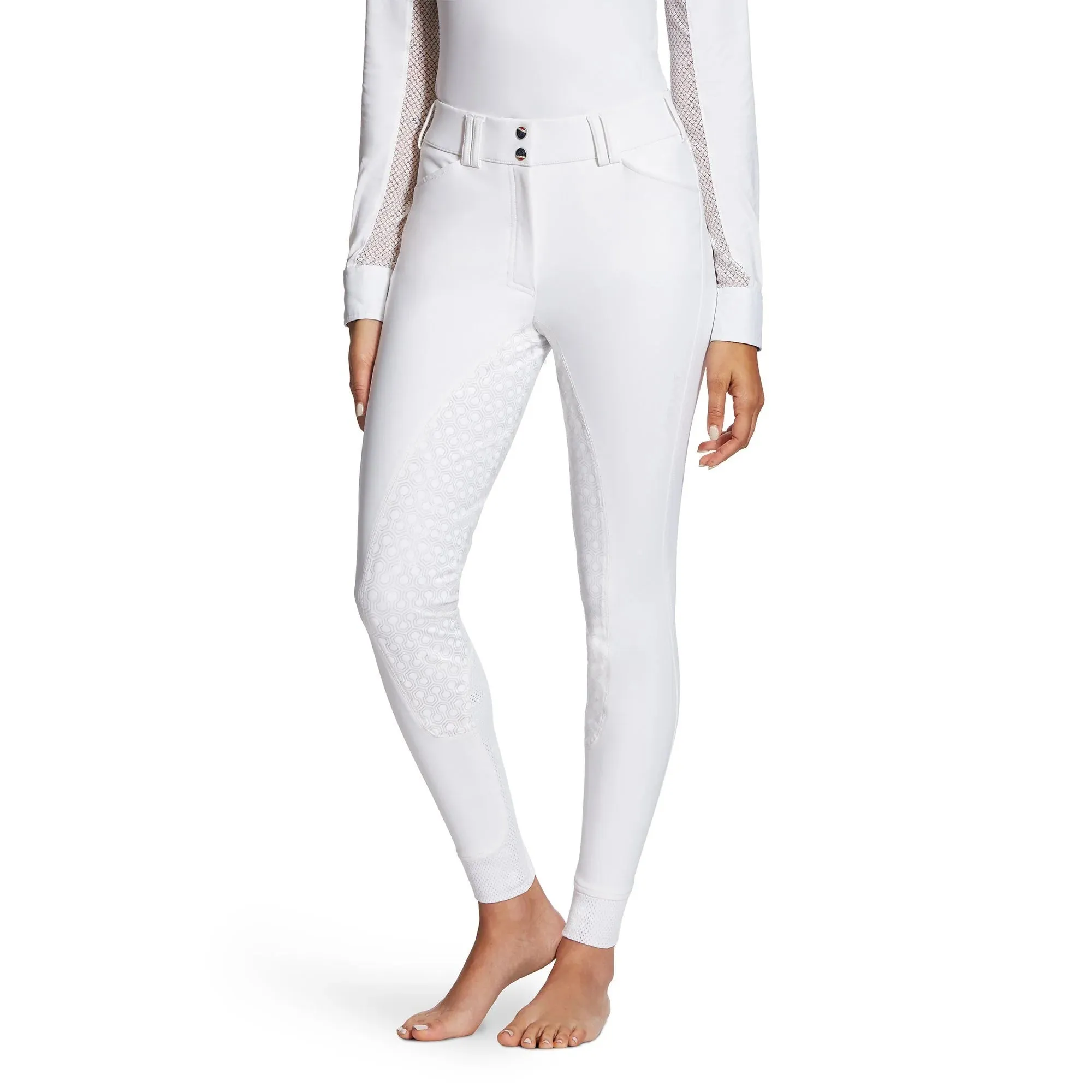 Ariat Womens Tri Factor Grip Breeches White