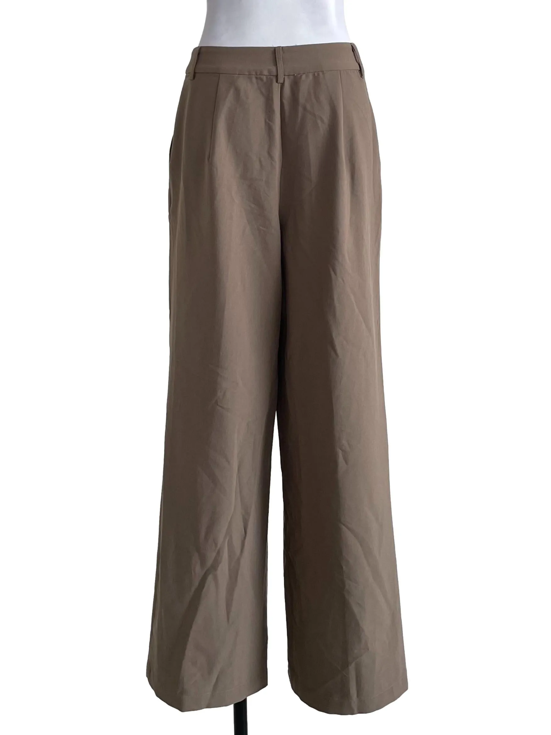 Ash Brown Straight Pants