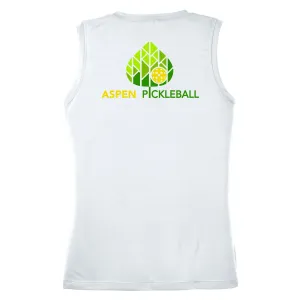 Aspen Pickleball Ladies Performance Sleeveless Tank - Back Logo
