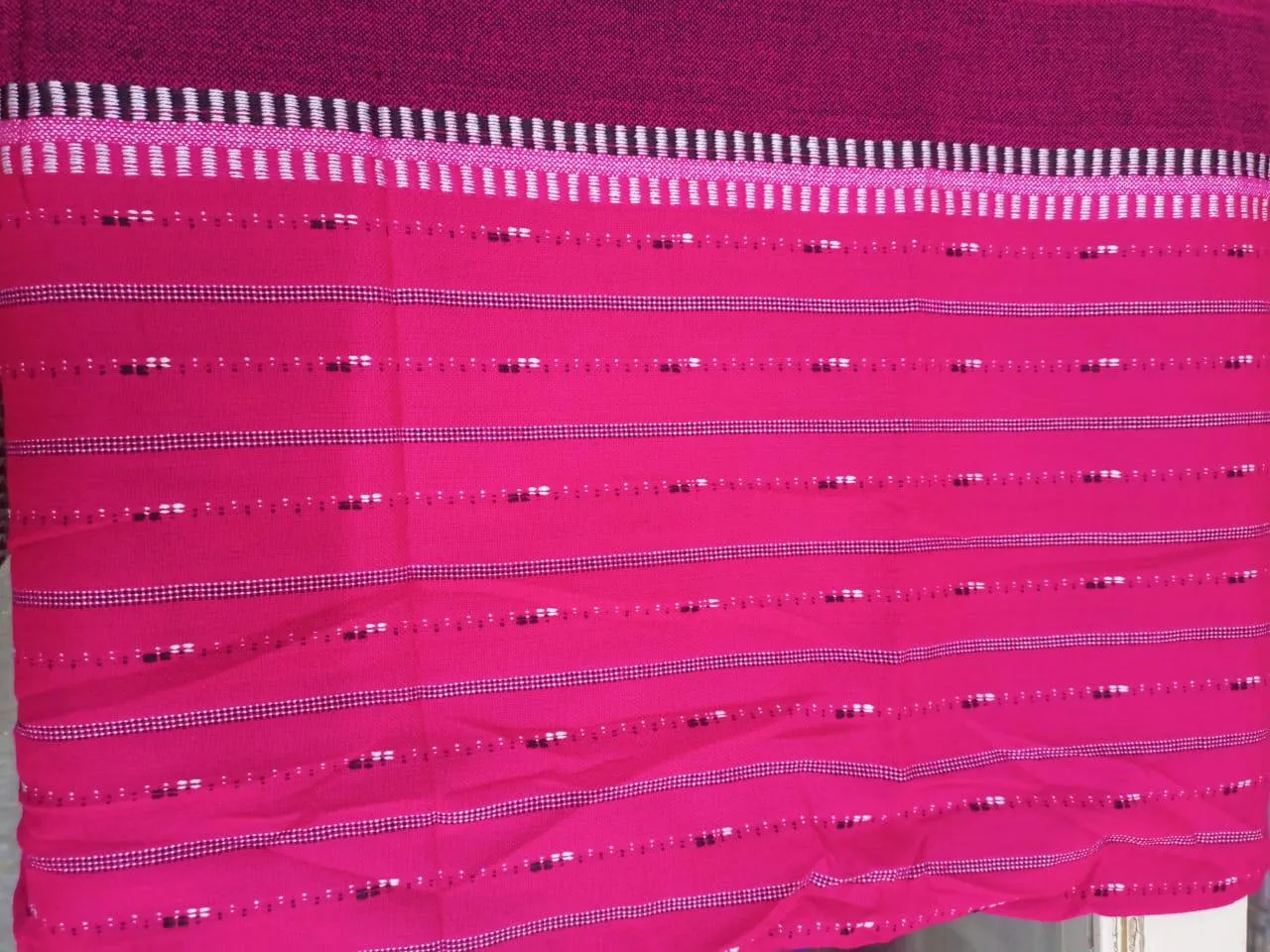 Authentic Maasai Shuka Blanket - Traditional African Tribal Wrap, pink  and white  Safari Blanket for Home Décor or Outdoor Adventures