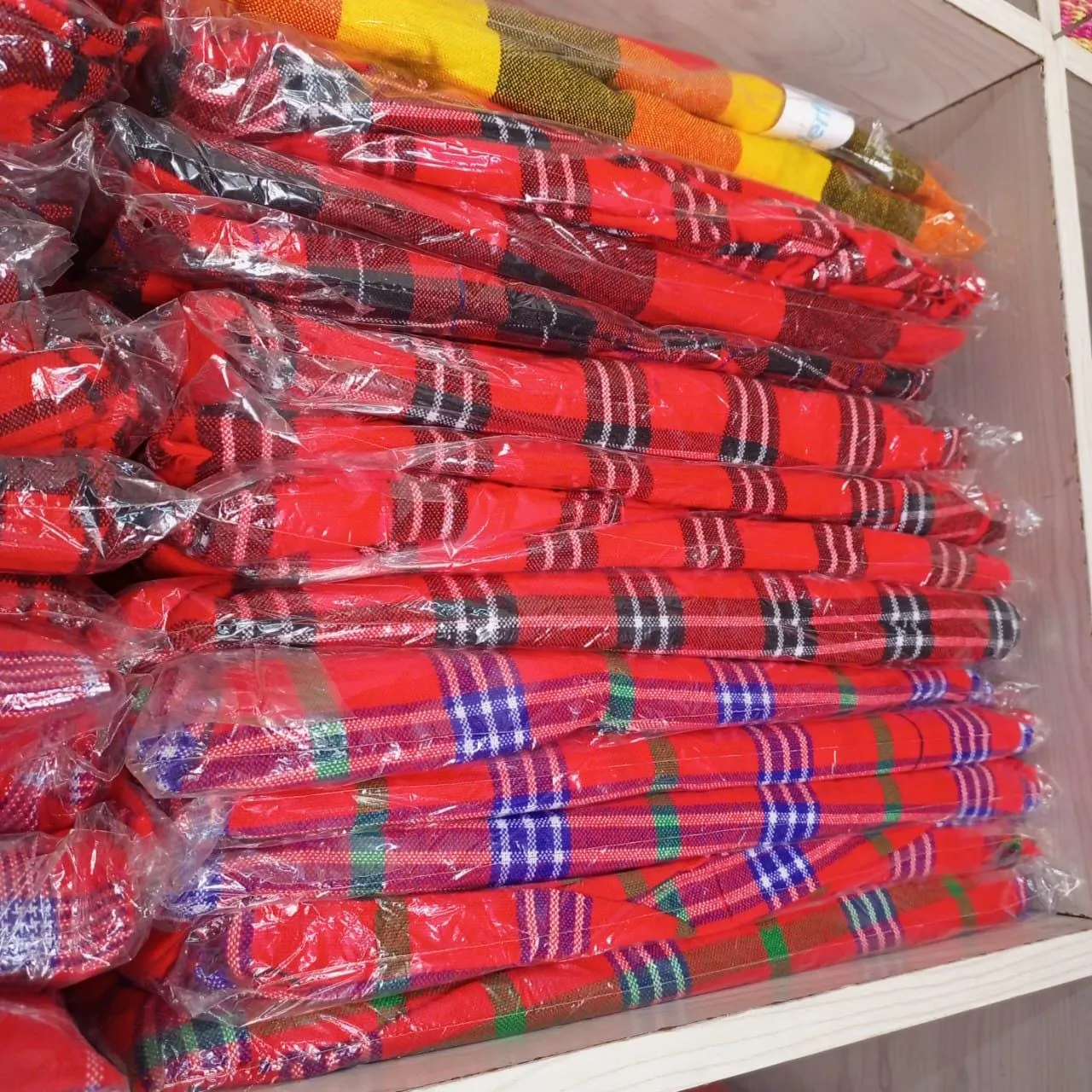 Authentic Maasai Shuka Blanket - Traditional African Tribal Wrap, Red Plaid Safari Blanket for Home Décor or Outdoor Adventures wholesale