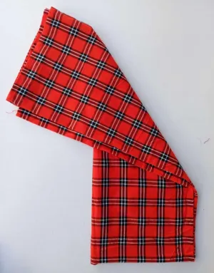 Authentic Maasai Shuka Blanket - Traditional African Tribal Wrap, Red Plaid Safari Blanket for Home Décor or Outdoor Adventures