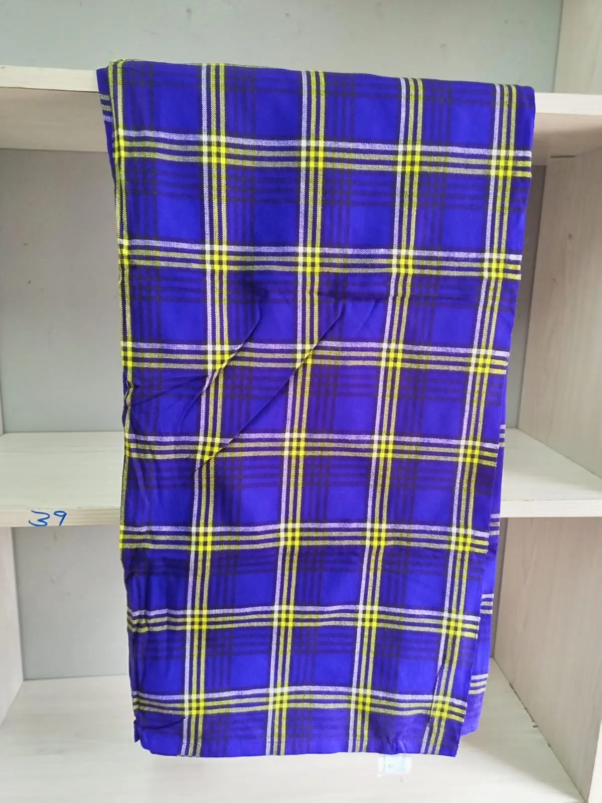 Authentic Maasai Shuka Blanket - Traditional African Tribal Wrap, Red Plaid Safari Blanket for Home Décor or Outdoor Adventures