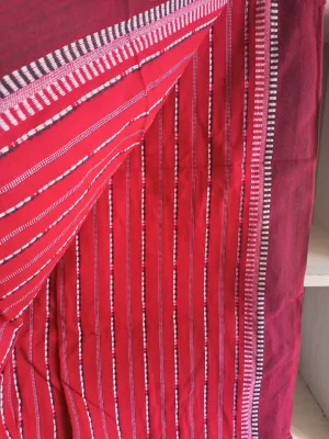 Authentic Maasai Shuka Blanket - Traditional African Tribal Wrap, Red Plaid Safari Blanket for Home Décor or Outdoor Adventures