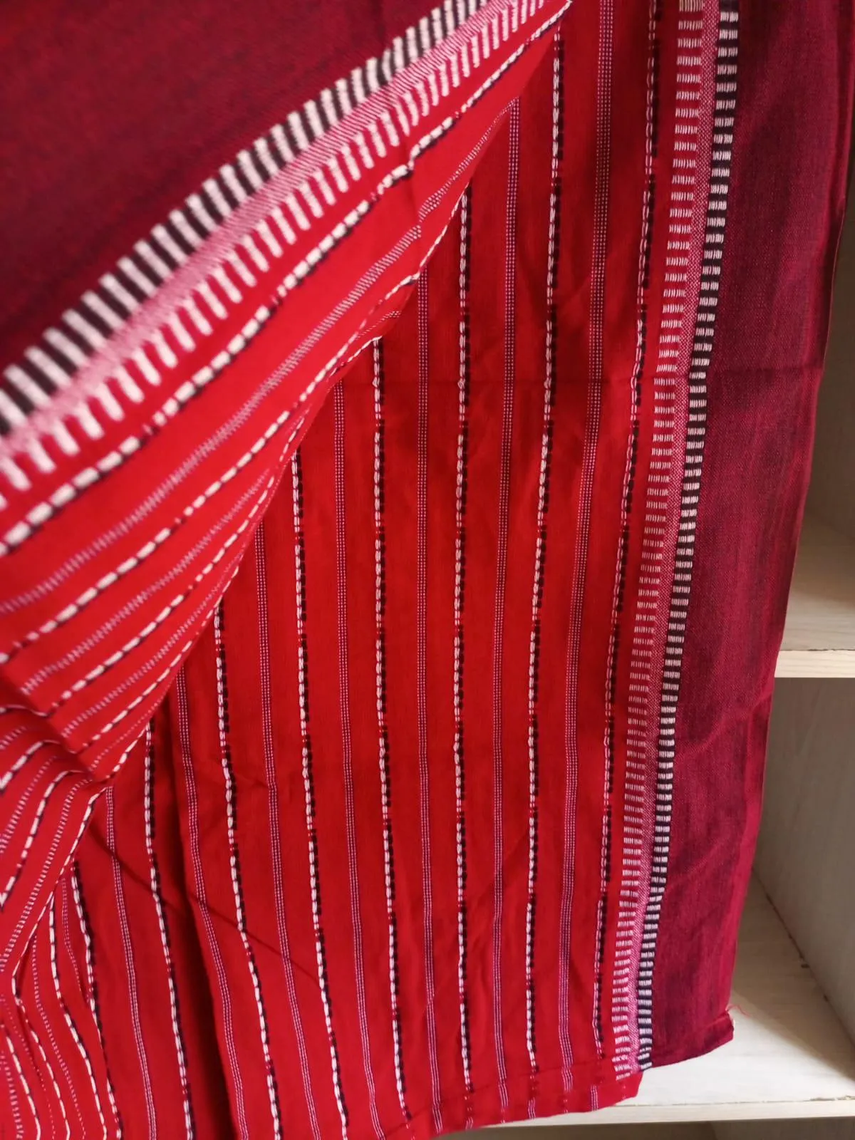 Authentic Maasai Shuka Blanket - Traditional African Tribal Wrap, Red Plaid Safari Blanket for Home Décor or Outdoor Adventures