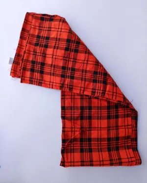 Authentic Maasai Shuka Blanket - Traditional African Tribal Wrap, Red Plaid Safari Blanket for Home Décor or Outdoor Adventures