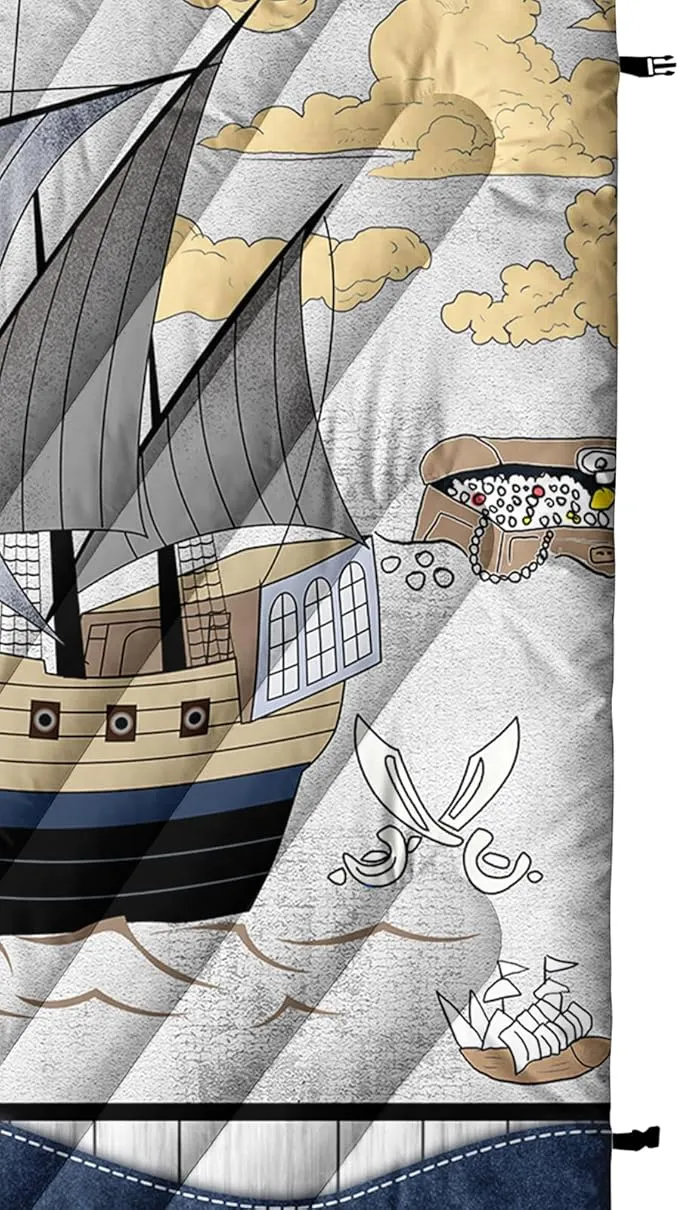 Axolotl Nautical Camping Blanket,Sailboat World Map Packable Outdoor Blanket,Sailing Anchor Lightweight Waterproof Camping Blanket,Ocean Themed Outdoor Blanket for Picnic Hiking Traveling Cold Weather