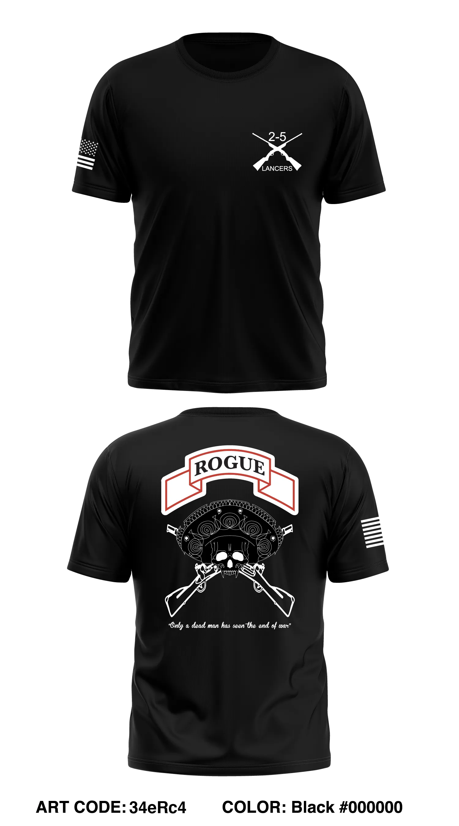 B Co 2-5 CAV Lancers Store 1 Core Men's SS Performance Tee - 34eRc4