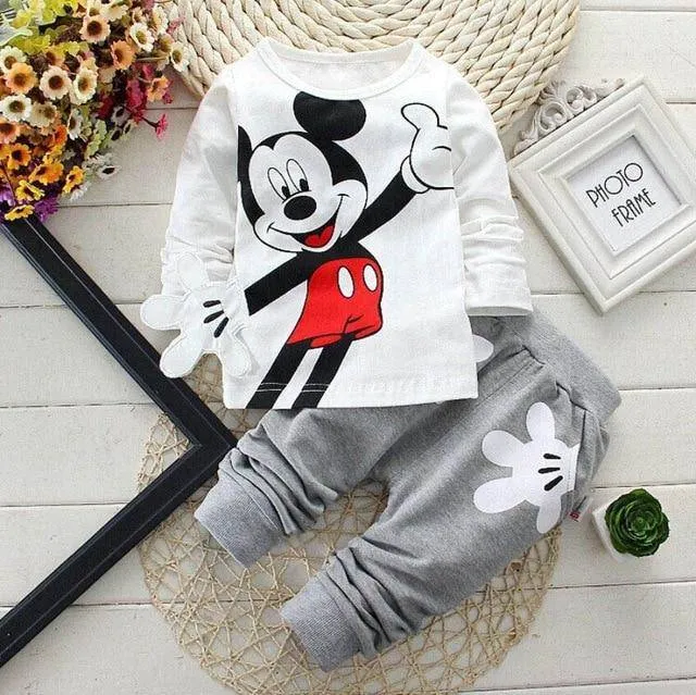 Baby Cartoon Long Sleeved T-shirts   Pants Kids Suits