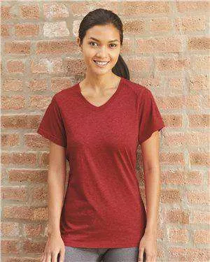 Badger Sport Women's Tri-Blend V-Neck T-Shirt - 4962