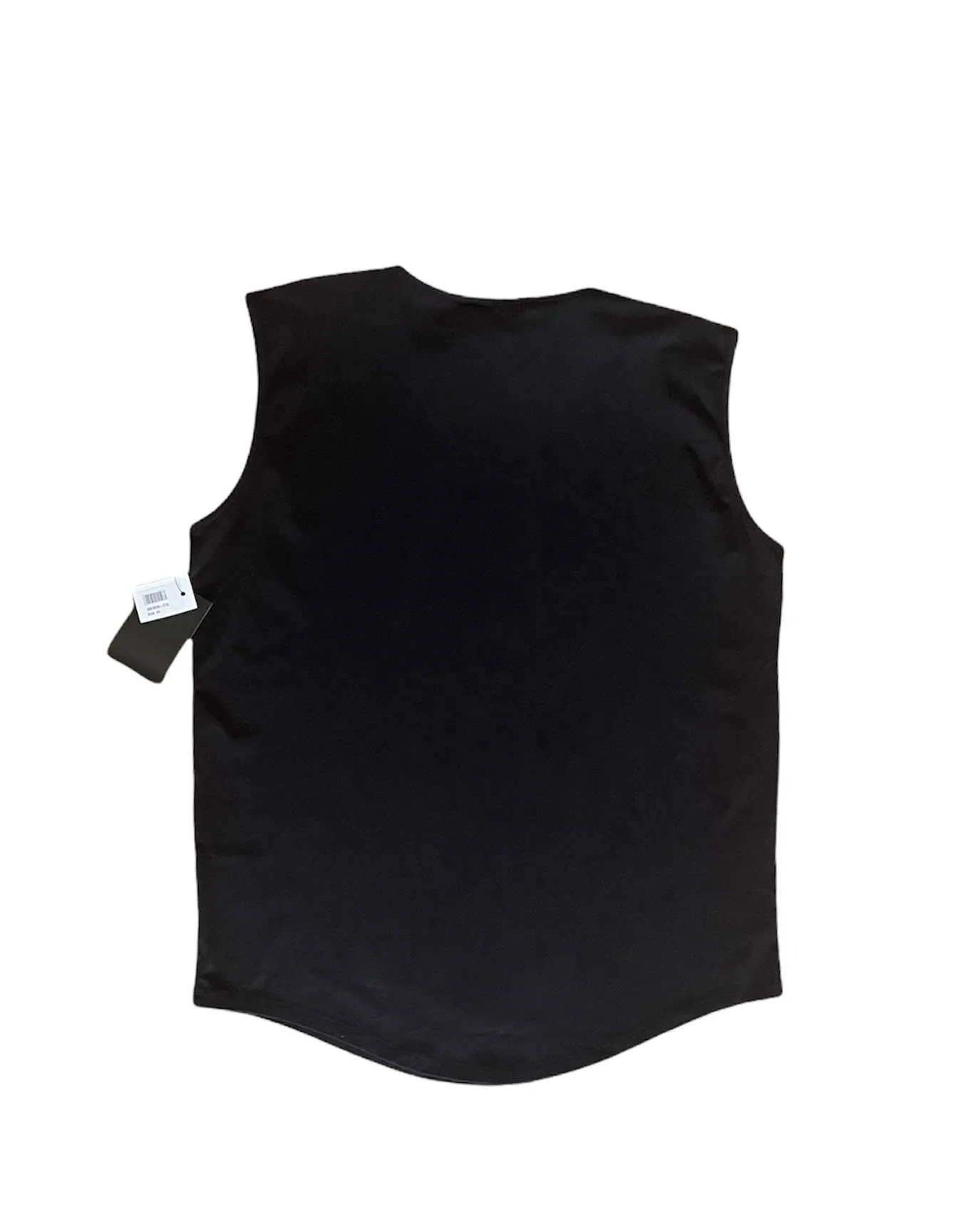 Balmain Black/ Gold Logo Printed Sleeveless T-Shirt sz EU44