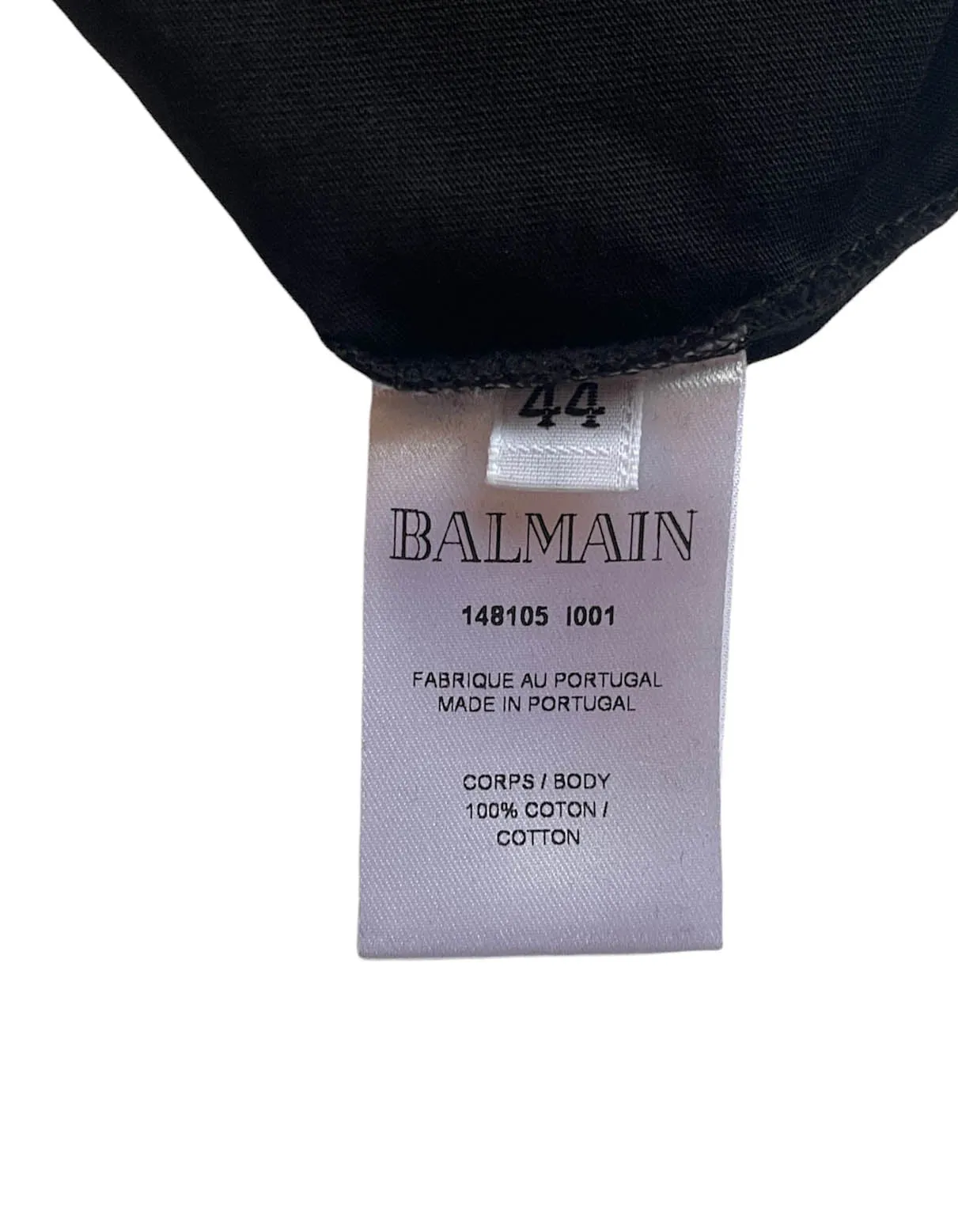 Balmain Black/ Gold Logo Printed Sleeveless T-Shirt sz EU44