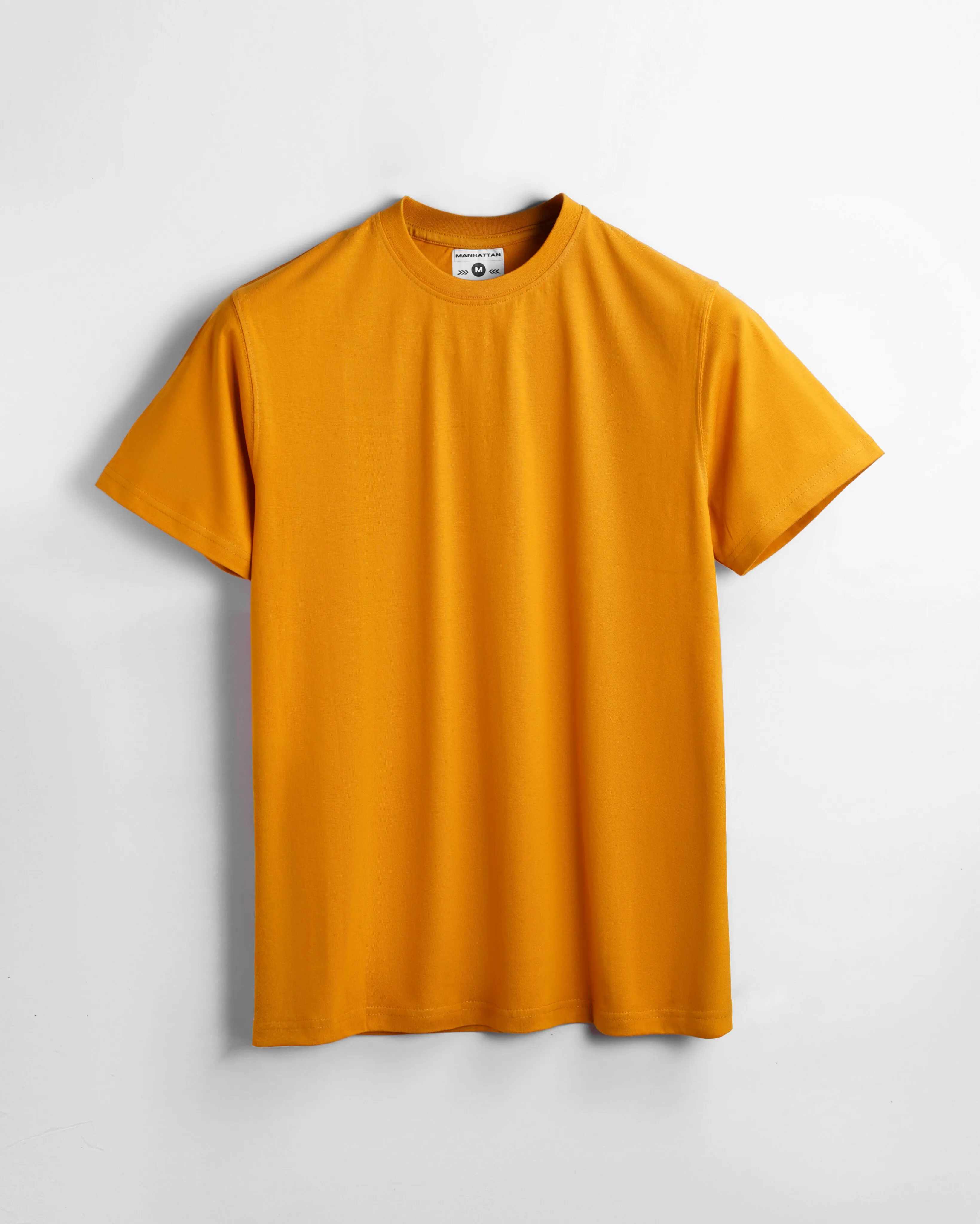 Basic Regular Fit T Shirts Unisex Golden Mustard