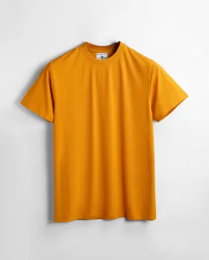 Basic Regular Fit T Shirts Unisex Golden Mustard