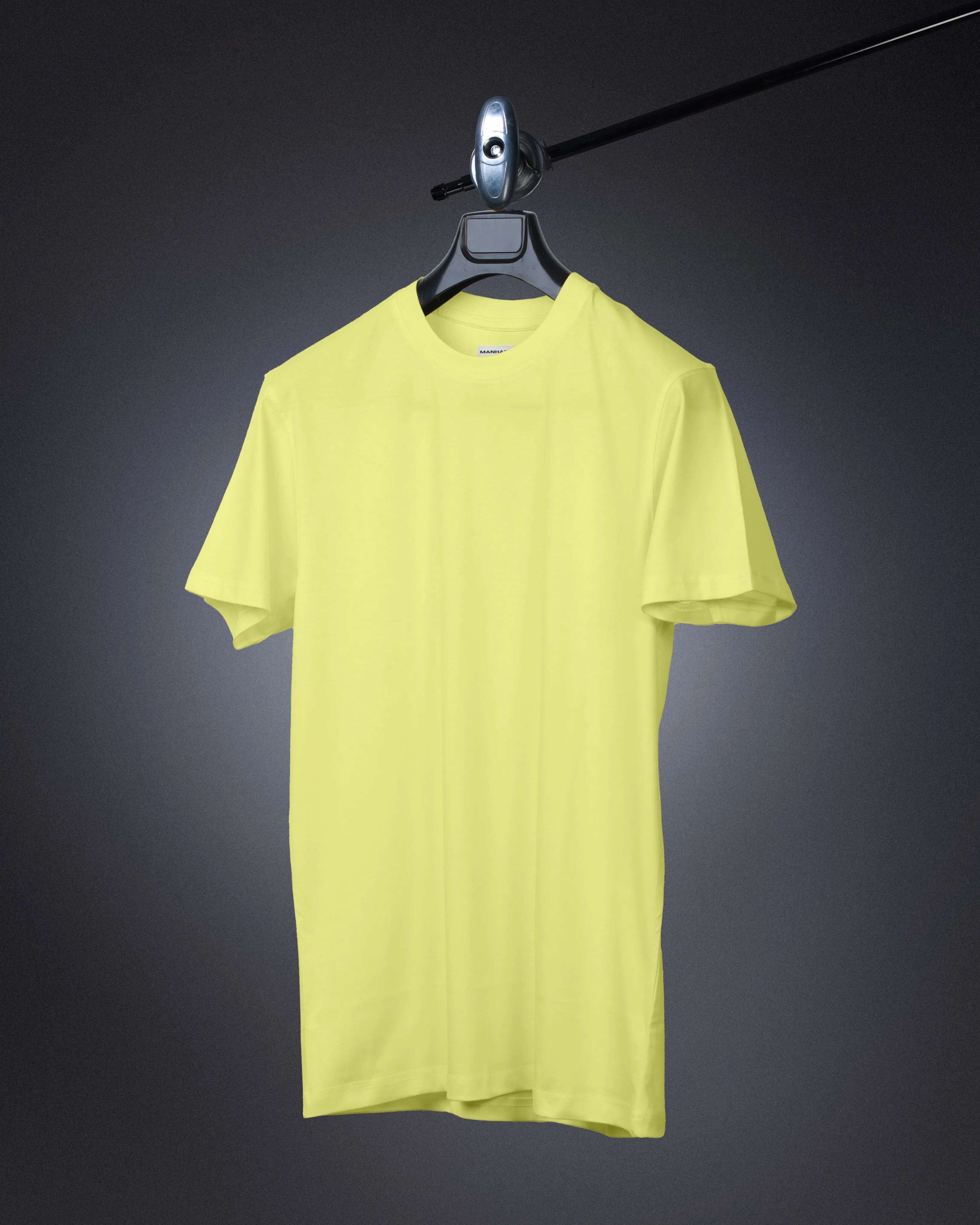 Basic Regular Fit T Shirts Unisex Pastel Yellow