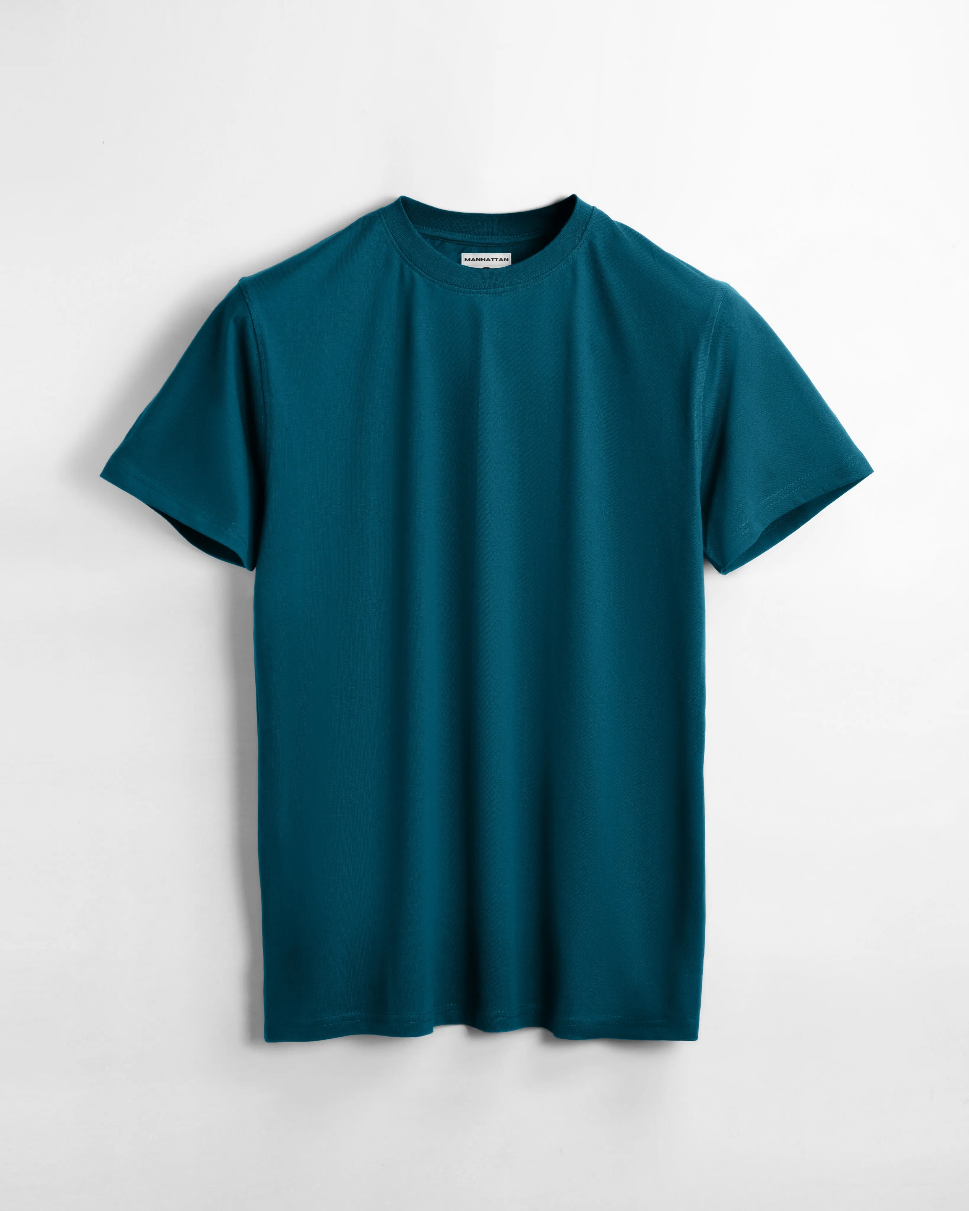 Basic Regular Fit T Shirts Unisex Teal Green