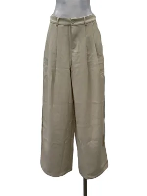 Beige Tie Back Trousers